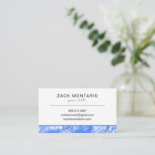 Blue Textured Business Card 名刺 (スタンド正面)