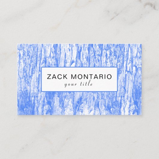 Blue Textured Business Card 名刺 (裏面)