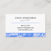 Blue Textured Business Card 名刺 (正面)