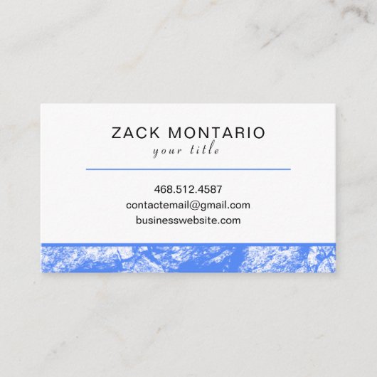 Blue Textured Business Card 名刺 (正面)