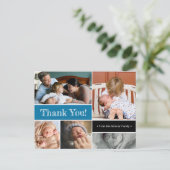 Blue Thank and Introducing Secondベビー 案内ポストカード (スタンド正面)