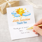 Blue Thank You Baby Shower Crafts Party サンキューカード
