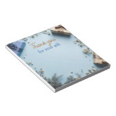 Blue Thank You For Your Gift Message Notepad ノートパッド (アングル)