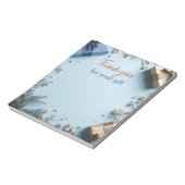 Blue Thank You For Your Gift Message Notepad ノートパッド (回転)
