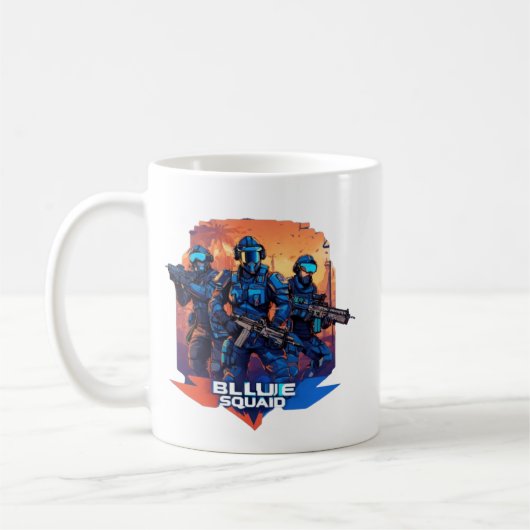 Blue Thunder Squad Mug – ゲームのセッションを強化 コーヒーマグカップ (左)