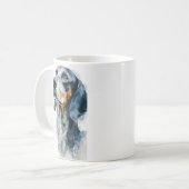 Blue tick coon hound portrait コーヒーマグカップ (正面左)