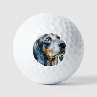Blue tick coon hound portrait ゴルフボール