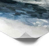 Blue tick coon hound portrait ポスター (角)