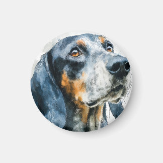 Blue tick coon hound portrait マグネット