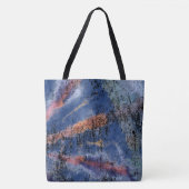 Blue Tie Die Crossbody Tote Bag トートバッグ (正面)