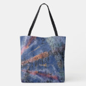 Blue Tie Die Crossbody Tote Bag トートバッグ (裏面)