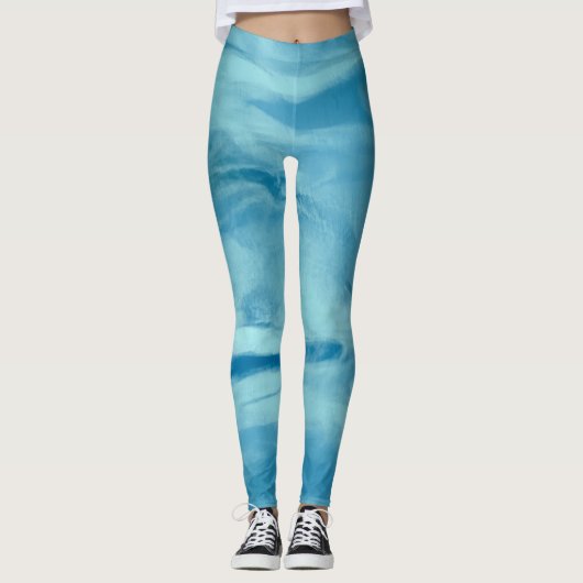 Blue Tie Dye  Leggings レギンス (正面)