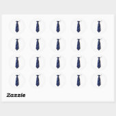 blue tie on white background ラウンドシール (シート)