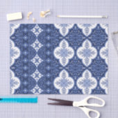 Blue Tileシームレスなデザイン分離 薄葉紙 (クラフト)