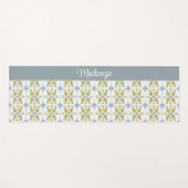 Blue Tile French Country Lemon Name Monogram ヨガマット (正面(横))