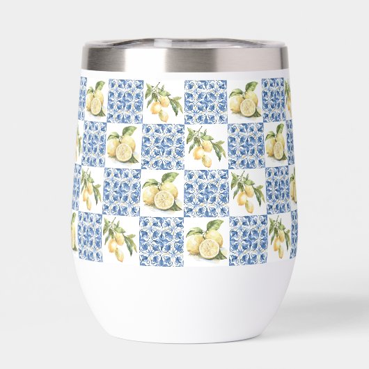 Blue Tile French Country Lemon Pattern (背面)