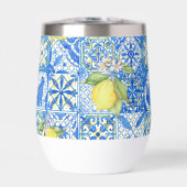 Blue Tile French Country Lemon Pattern Home Decor (正面)