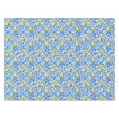 Blue Tile French Country Lemon Pattern Home Decor テーブルクロス (正面(横))