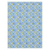 Blue Tile French Country Lemon Pattern Home Decor テーブルクロス (正面)