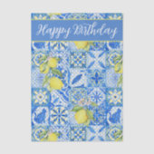 Blue Tile French Country Lemon Pattern Name 薄葉紙 (正面)