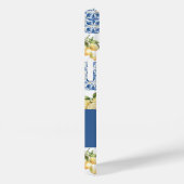 Blue Tile French Country Lemon Pattern Name Case-Mate iPhoneケース (裏面 / 右)
