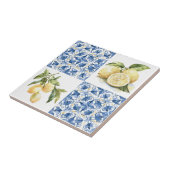 Blue Tile French Country Lemon Pattern Tile タイル (側面)