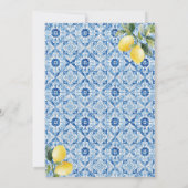 Blue Tile Lemon Baby Shower Invitation 招待状 (裏面)