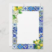 Blue Tile Lemon Bridal Shower game 招待状 (裏面)