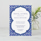 Blue Tile Mediterranean Bridal Shower 招待状 (スタンド正面)