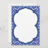 Blue Tile Mediterranean Bridal Shower 招待状 (裏面)