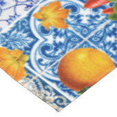 Blue tiles lemon Mediterranean テーブルクロス (アングル)