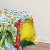 Blue tiles lemon Mediterranean テーブルクロス (インサイチュ)