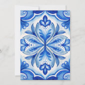 Blue tiles lemons main squeeze bridal shower 招待状 (裏面)