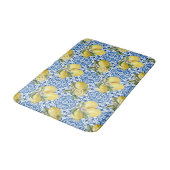 Blue Tiles Mediterranean Lemon Pattern バスマット (アングル)