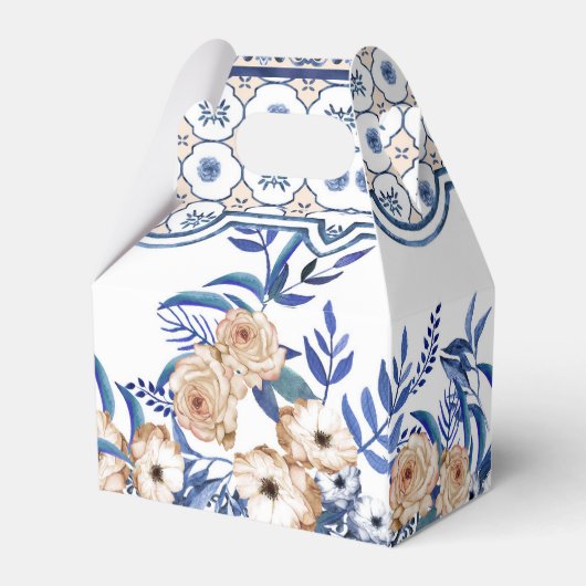 Blue Tiles Mediterranean Lemon Pattern フェイバーボックス (裏面サイド)