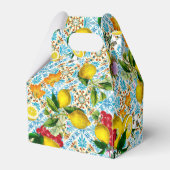 Blue Tiles Mediterranean Lemon Pattern フェイバーボックス (裏面サイド)