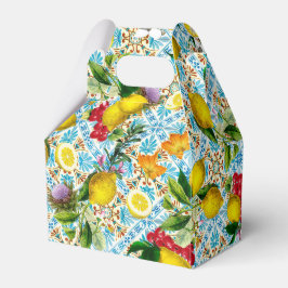 Blue Tiles Mediterranean Lemon Pattern フェイバーボックス