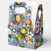 Blue Tiles Mediterranean Lemon Pattern フェイバーボックス (オープン)