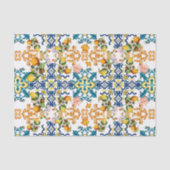 Blue Tiles Mediterranean Pattern 薄葉紙 (正面)