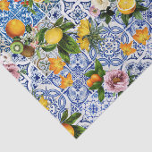 Blue Tiles Mediterranean Pattern 薄葉紙 (詳細)