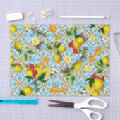 Blue Tiles Mediterranean Pattern 薄葉紙 (クラフト)