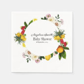 Blue Tiles Mediterranean Pattern Paper Napkin スタンダードカクテルナプキン (正面)