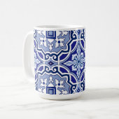 Blue tiles,Mediterranean tiles,majolica コーヒーマグカップ (正面左)