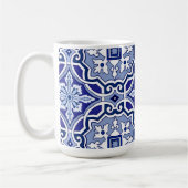 Blue tiles,Mediterranean tiles,majolica コーヒーマグカップ (左)