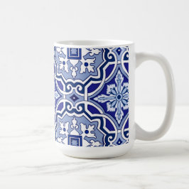 Blue tiles,Mediterranean tiles,majolica    コーヒーマグカップ