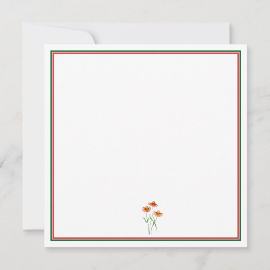 Blue Tit and Fly Agaric Watercolor 招待状 (裏面)