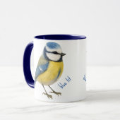 Blue Tit Bird Mug Nature Lover Gift マグカップ (正面左)