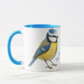 Blue Tit Bird Mug Nature Lover Gift マグカップ (左)