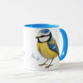 Blue Tit Bird Mug Nature Lover Gift マグカップ (正面右)
