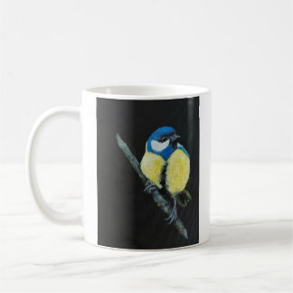 Blue Tit Bird on Branch Fine Art Mug コーヒーマグカップ